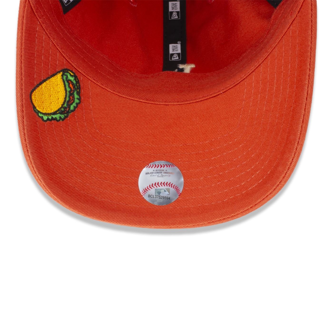Bone New Era Casual Los Angeles Dodgers MLB Off White Laranja 7