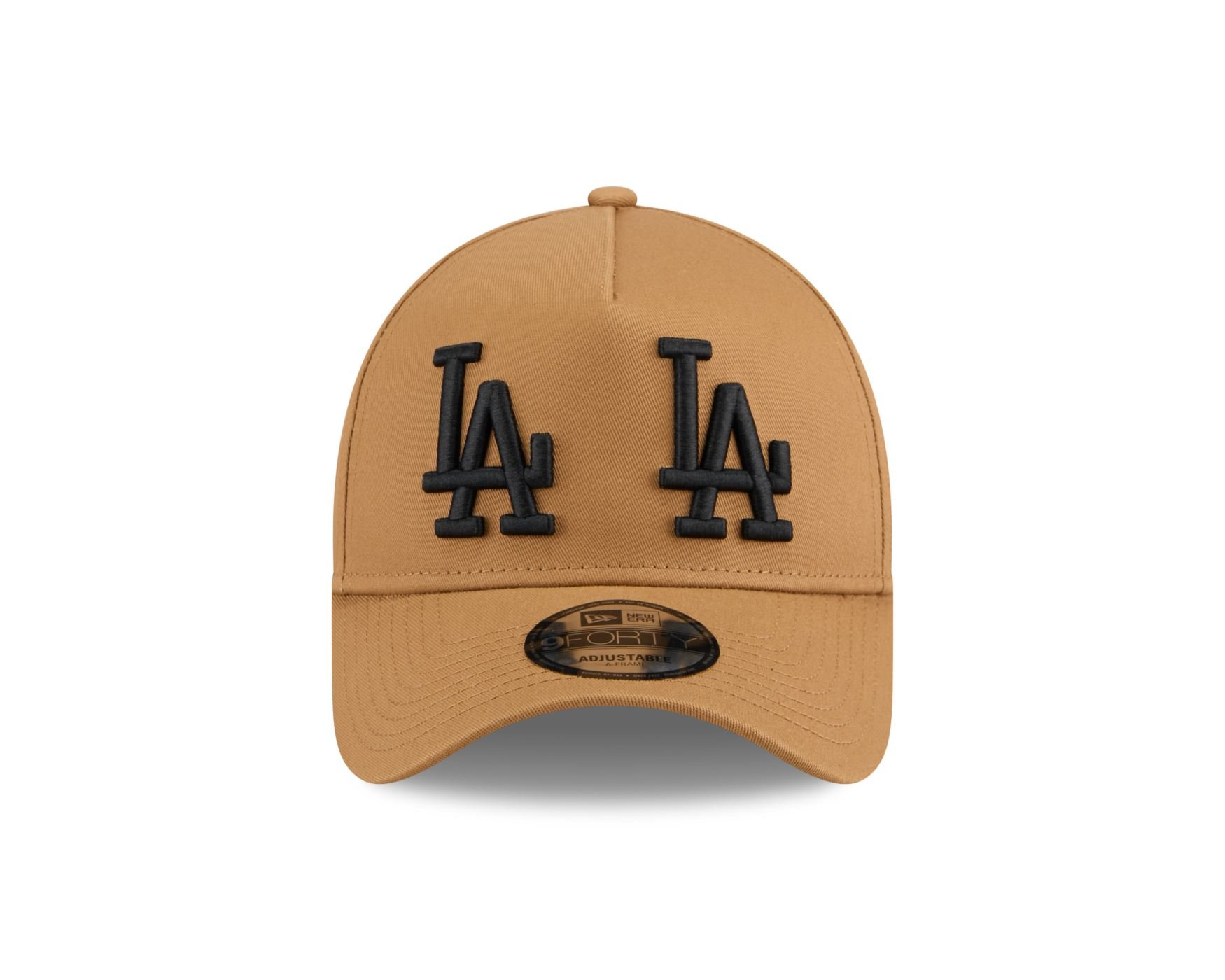 Bone New Era 9FORTY A-Frame Los Angeles Dodgers MLB Wheat Double Vision Marrom 2
