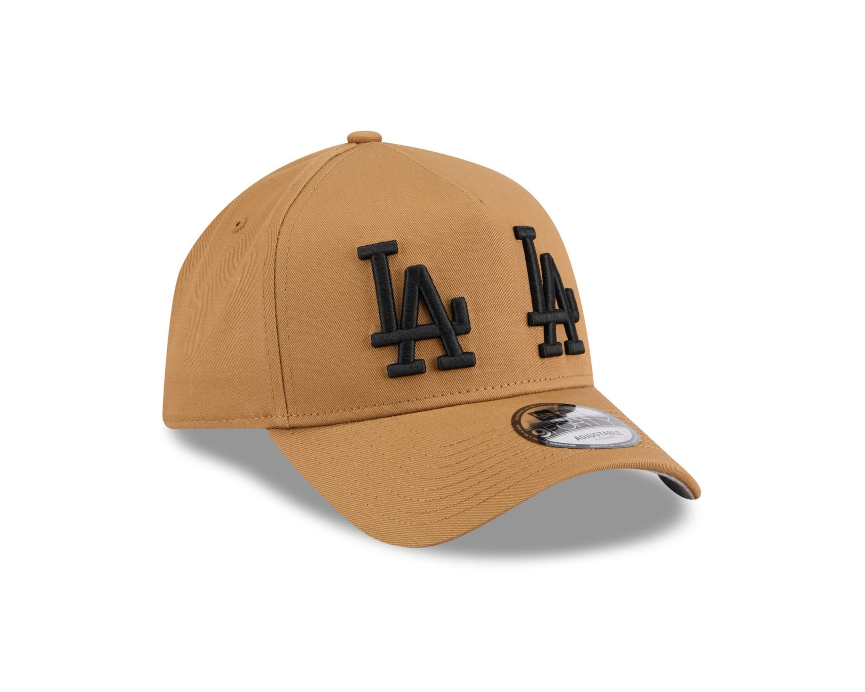 Bone New Era 9FORTY A-Frame Los Angeles Dodgers MLB Wheat Double Vision Marrom 3