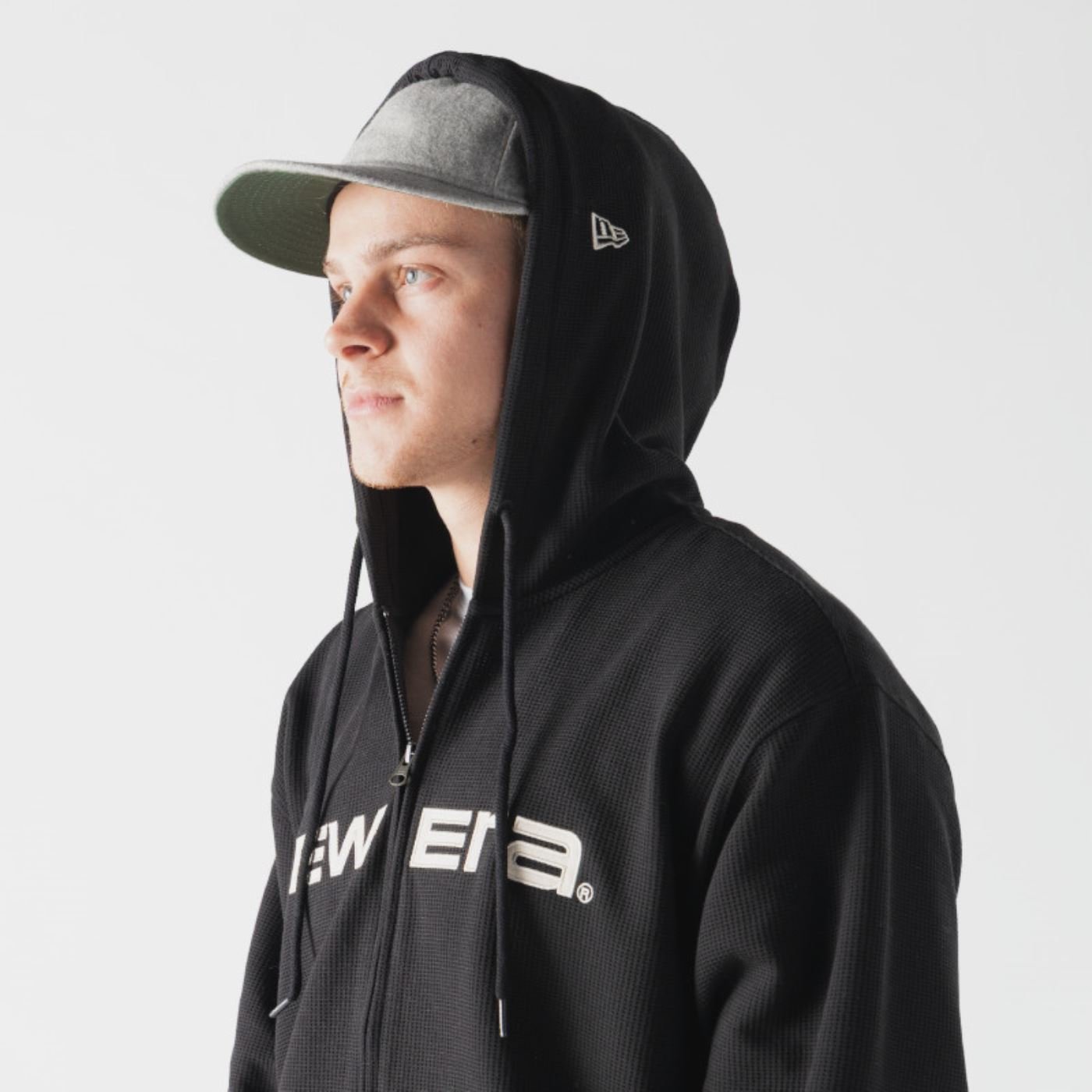 Moletom New Era Canguru Aberto  New Era Preto Preto 2
