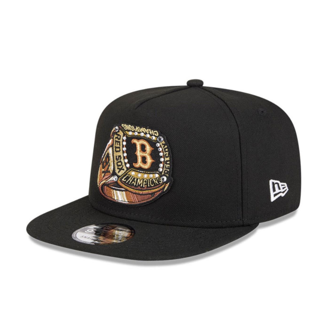 Bone New Era 9FIFTY A-Frame Boston Red Sox Preto Preto