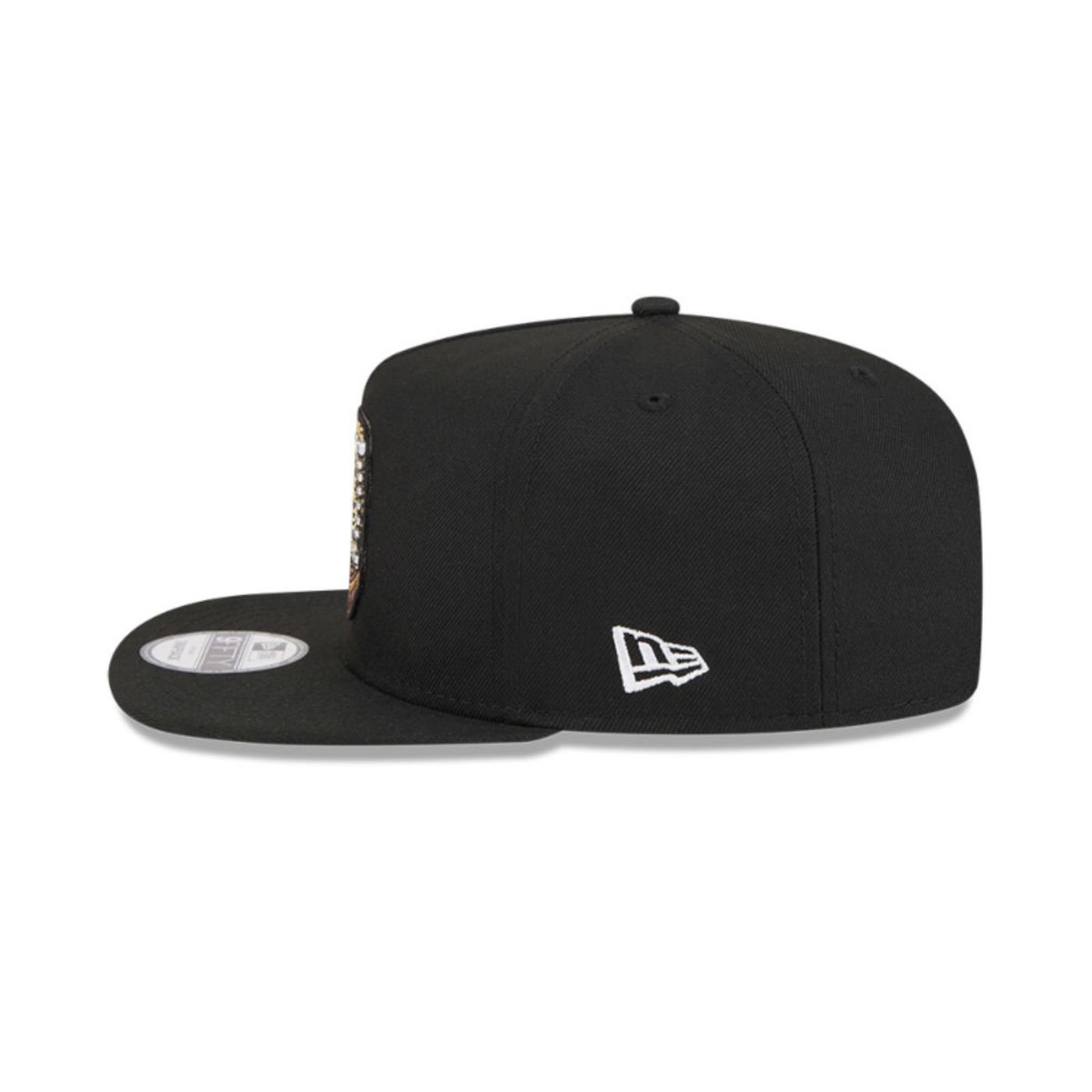 Bone New Era  9FIFTY A-Frame  Boston Red Sox Preto Preto 3