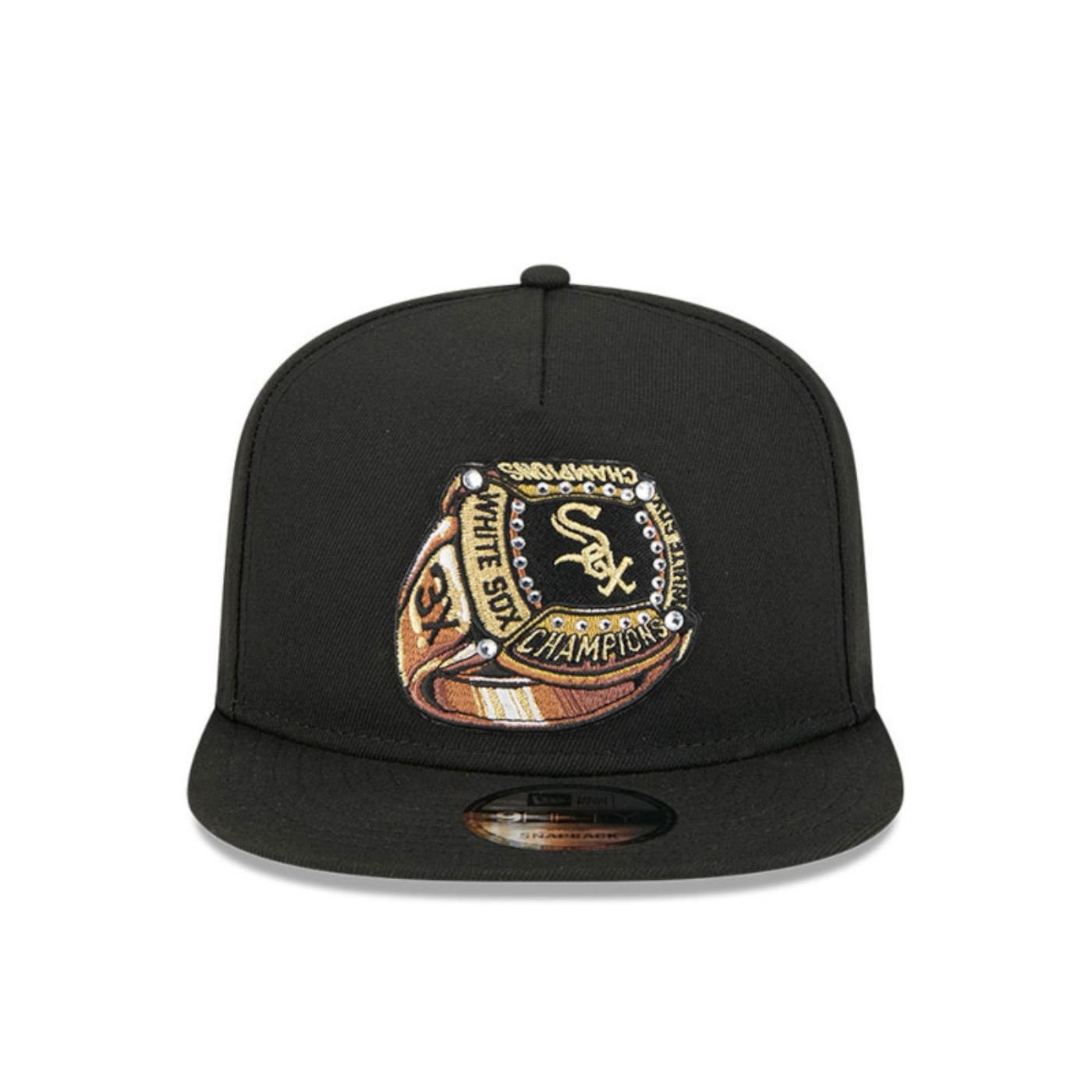 Bone New Era  9FIFTY A-Frame  Chicago White Sox Preto Preto 2