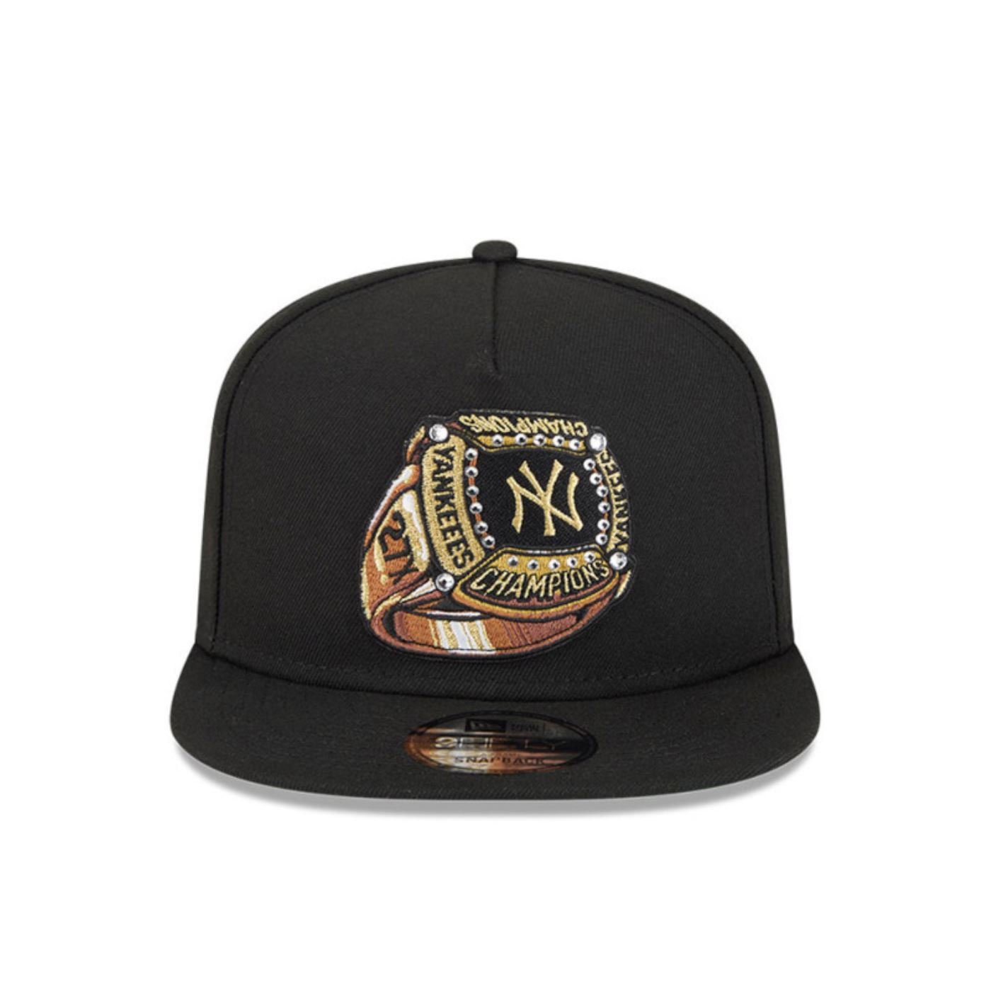 Bone New Era 9FIFTY A-Frame New York Yankees Preto Preto 2