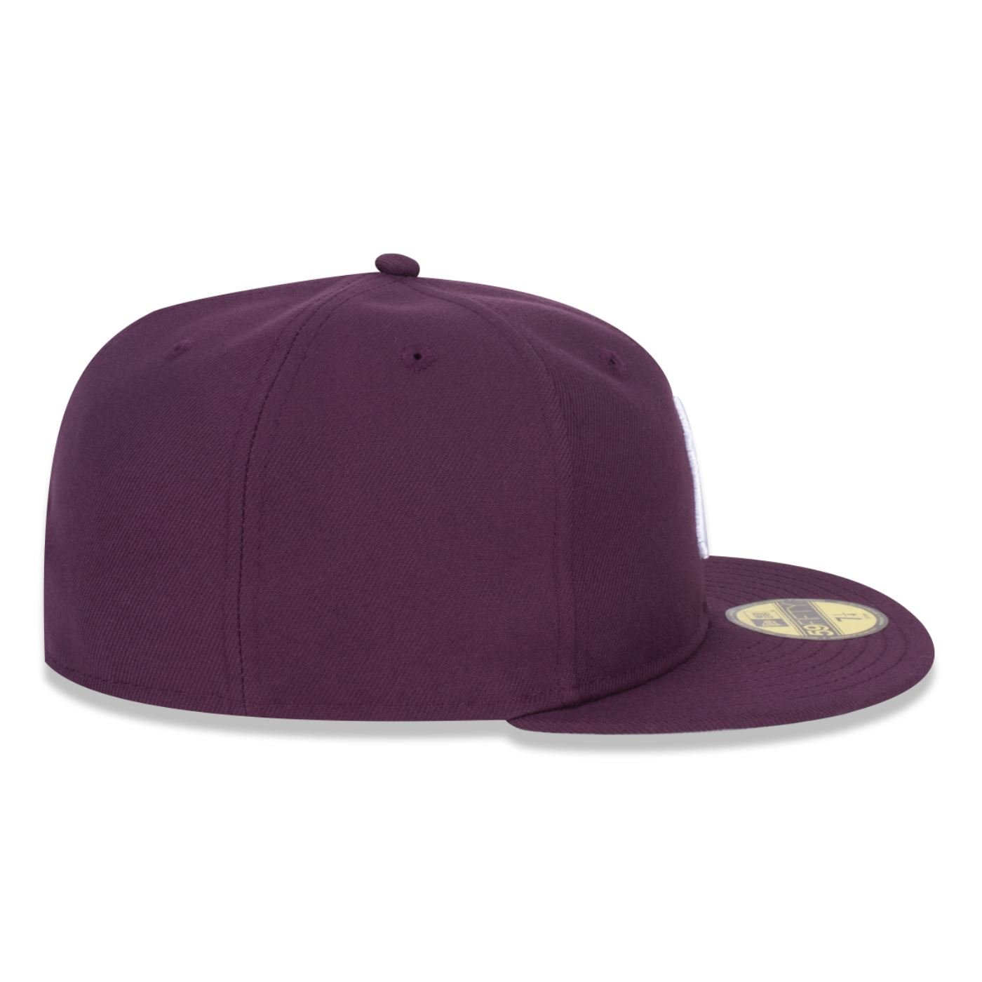 Bone New Era 59FIFTY New York Yankees MLB Off White Roxo 5