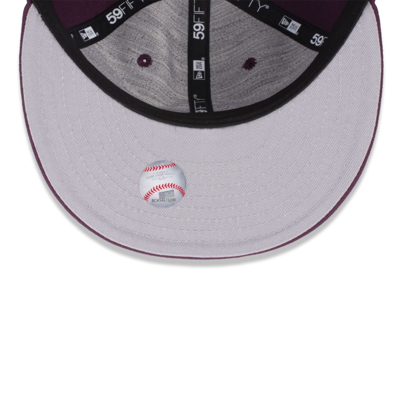 Bone New Era 59FIFTY New York Yankees MLB Off White Roxo 6