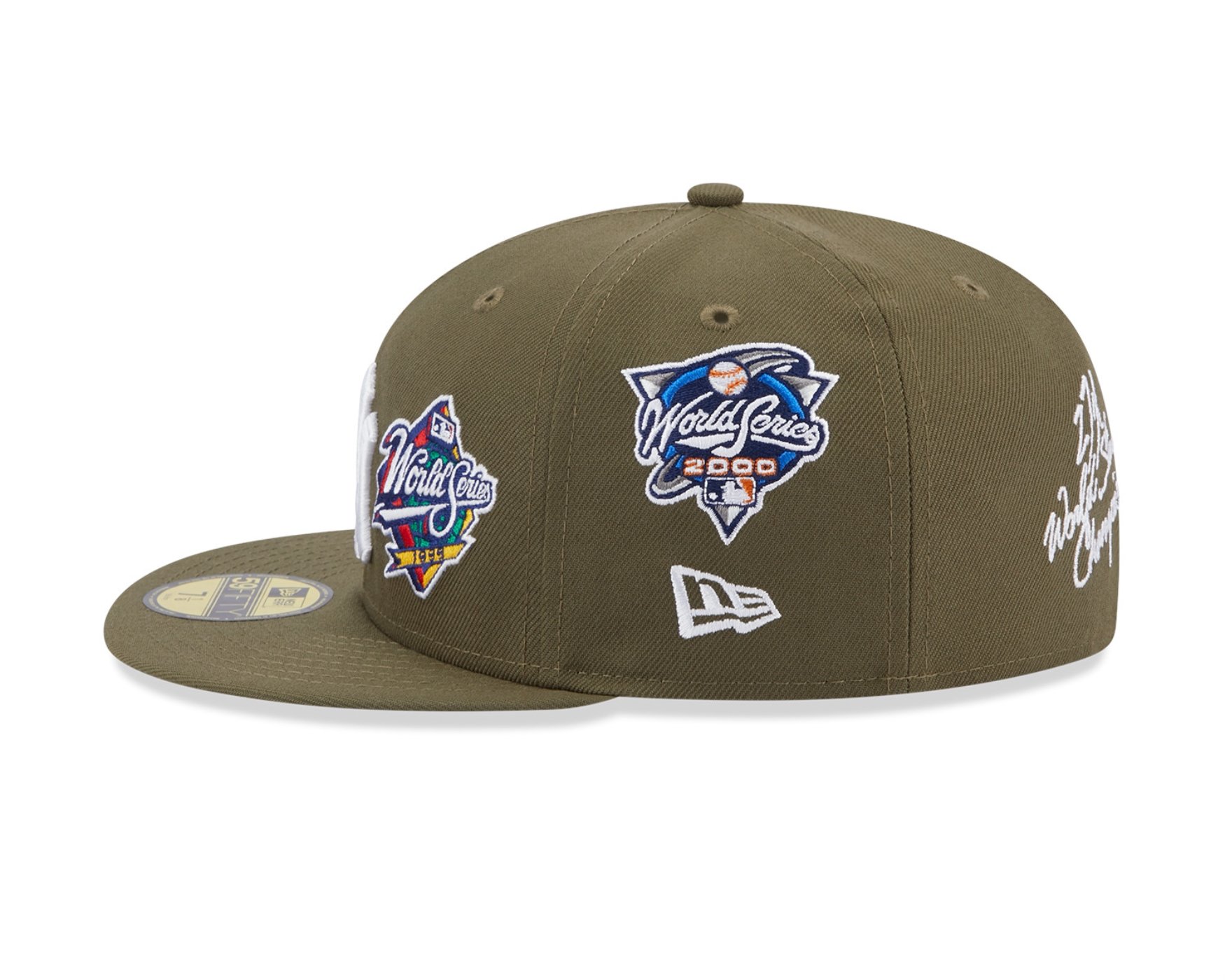 Bone New Era 59FIFTY New York Yankees Olive World Series Verde 6