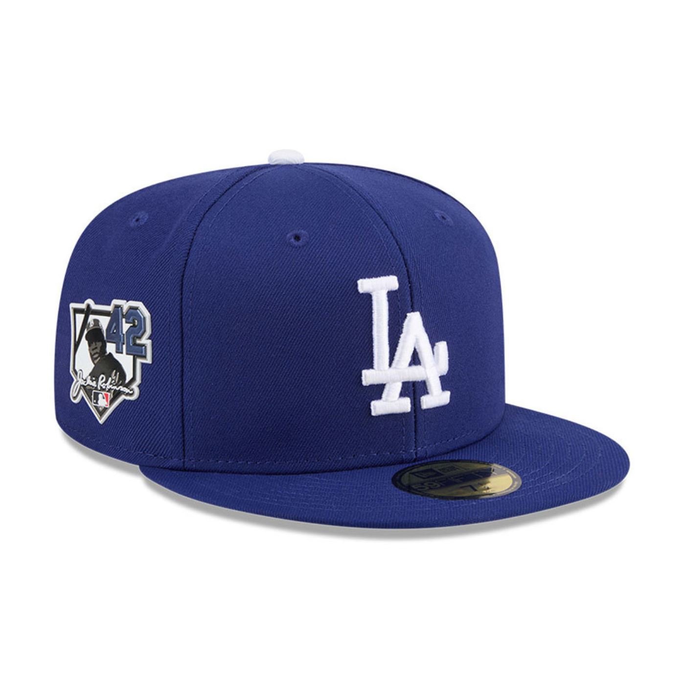 Bone New Era 59FIFTY Los Angeles Dodgers Jackie Robson Day Azul 3