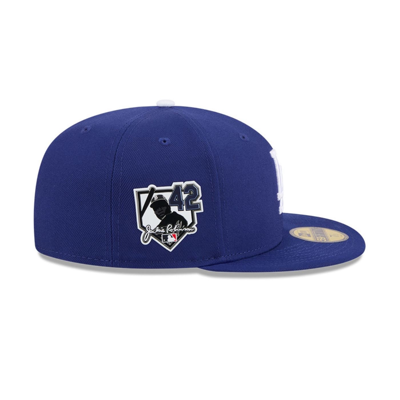Bone New Era 59FIFTY Los Angeles Dodgers Jackie Robson Day Azul 6
