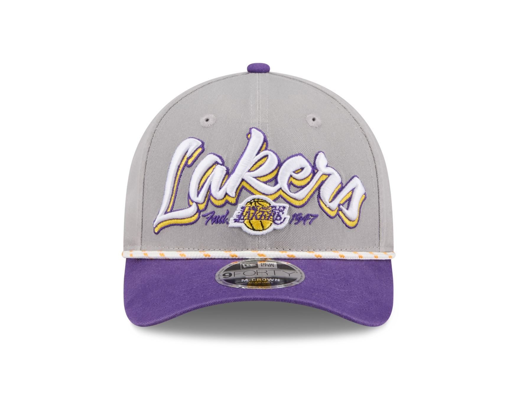 Bone New Era 9FORTY M-CROWN NBA Los Angeles Lakers Cinza 2