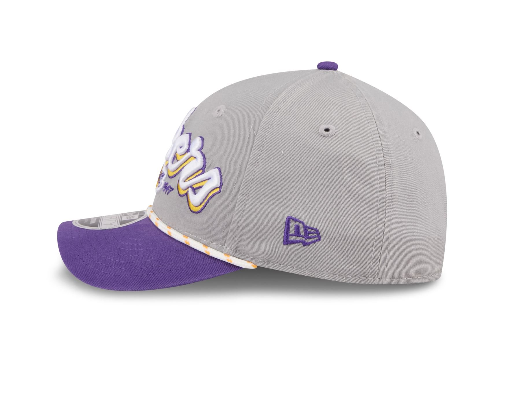 Bone New Era 9FORTY M-CROWN NBA Los Angeles Lakers Cinza 5