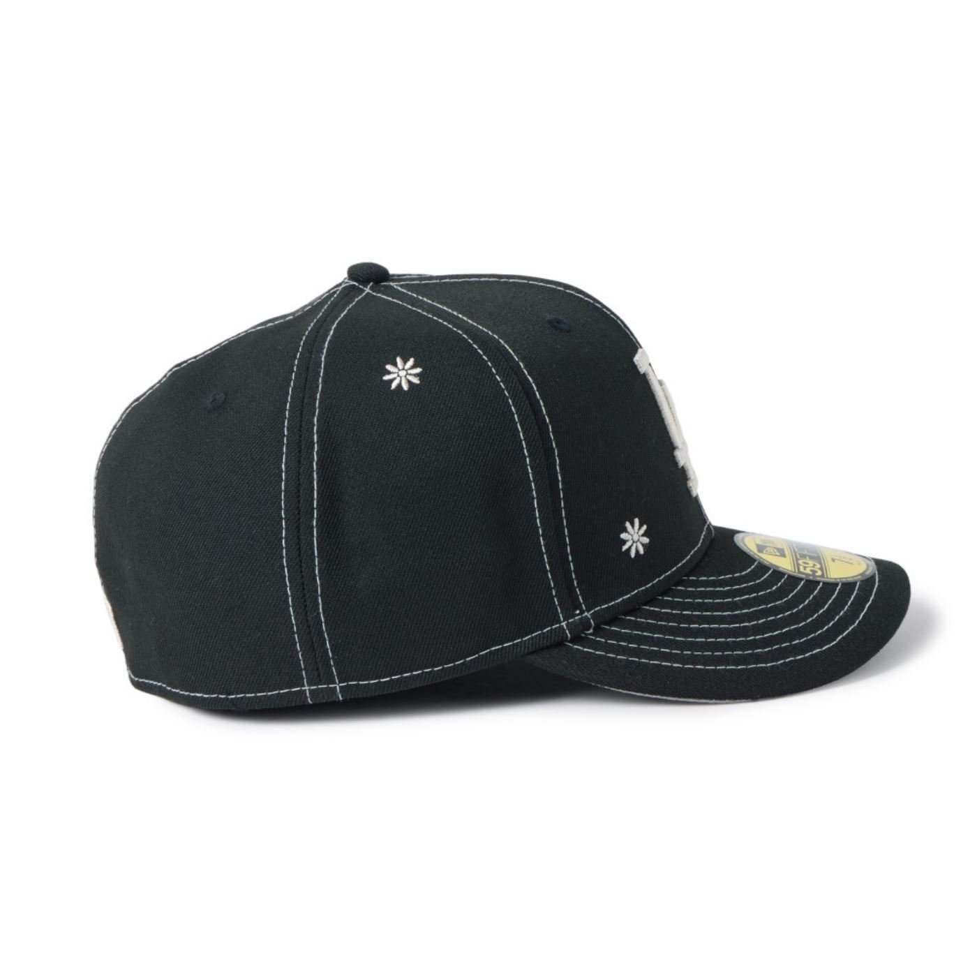 Bone New Era 59FIFTY MLB Los Angeles Dodgers Preto 6