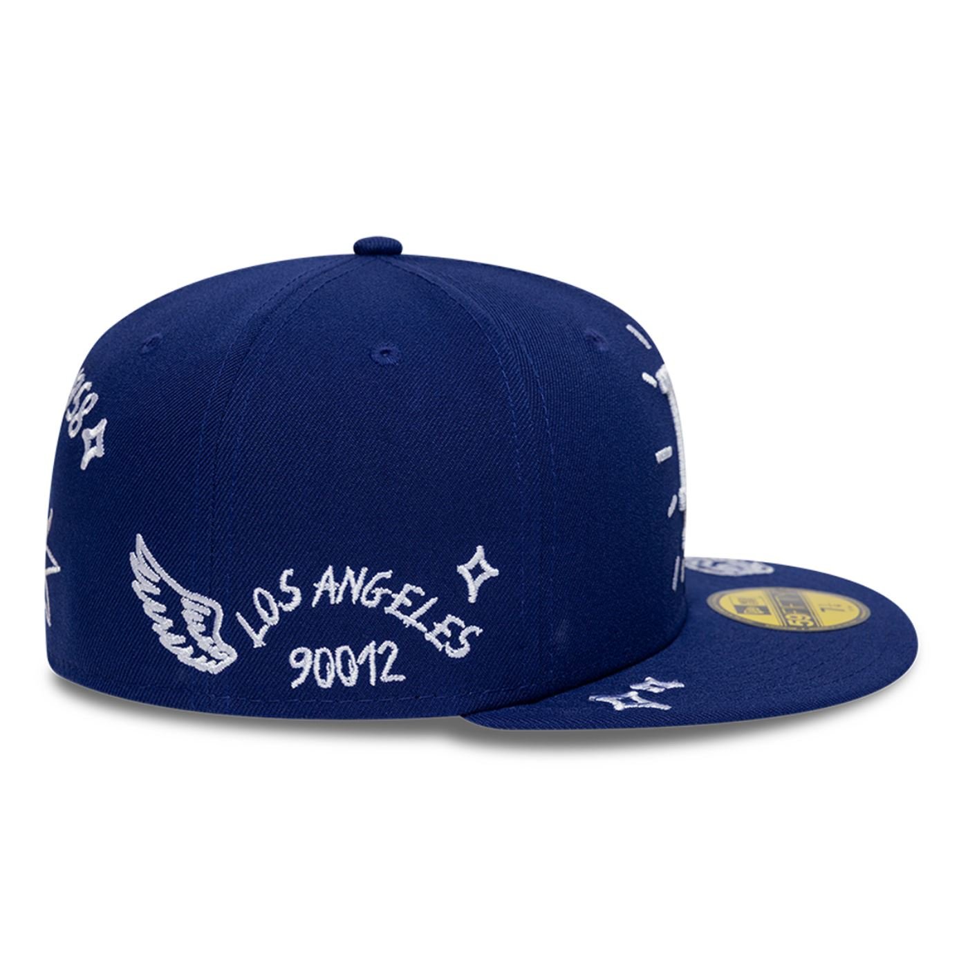 Bone New Era 59FIFTY Los Angeles Dodgers 59FIFTY DAY Scribble Azul 6