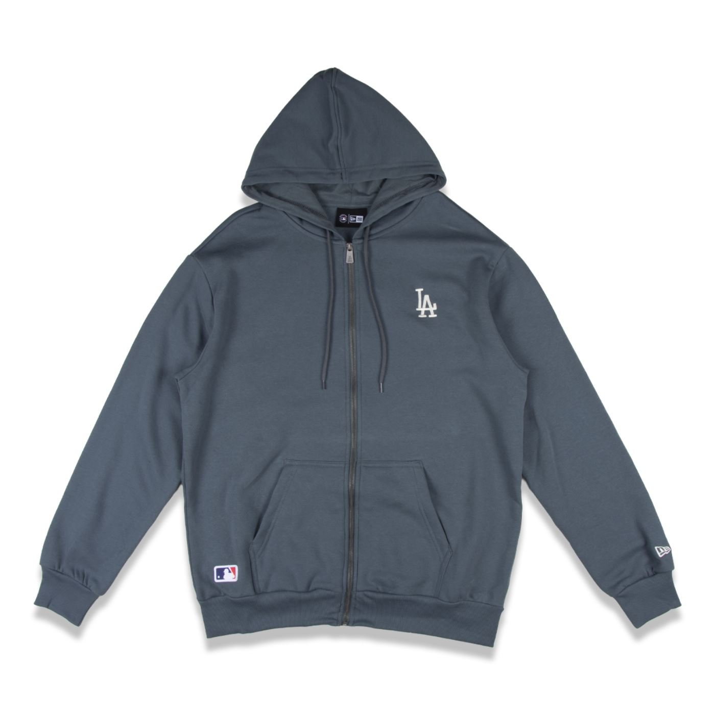 Moletom New Era Canguru Aberto Los Angeles Dodgers MLB Cinza
