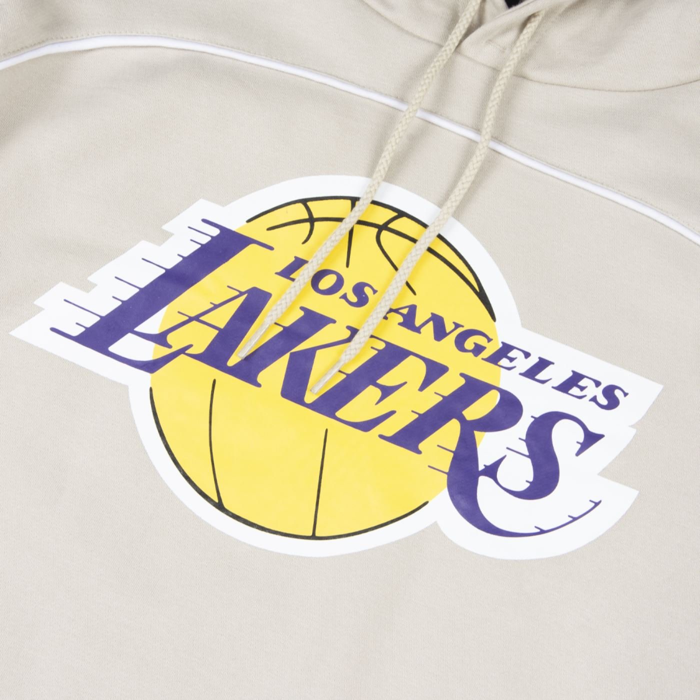 Moletom New Era Canguru Fechado Los Angeles Lakers NBA Bege Bege 3