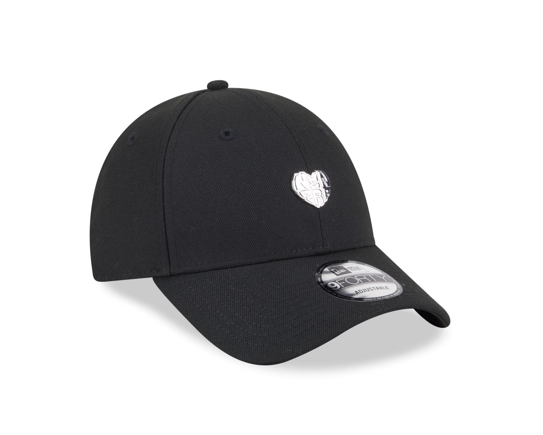Bone New Era 9FORTY New Era Heart Preto Preto 3