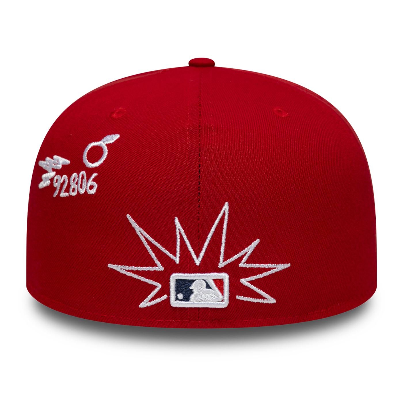 Bone New Era 59FIFTY MLB Anaheim Angels Scribble Vermelho 4
