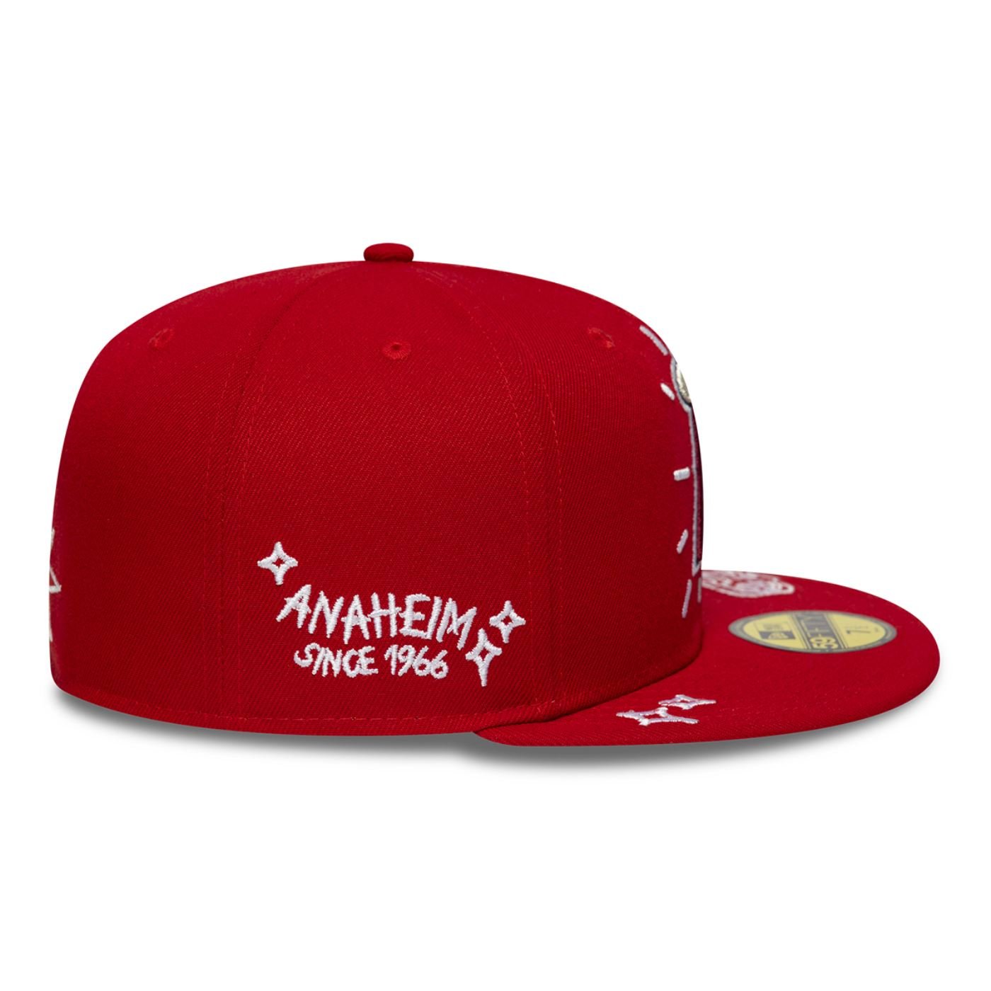 Bone New Era 59FIFTY MLB Anaheim Angels Scribble Vermelho 6
