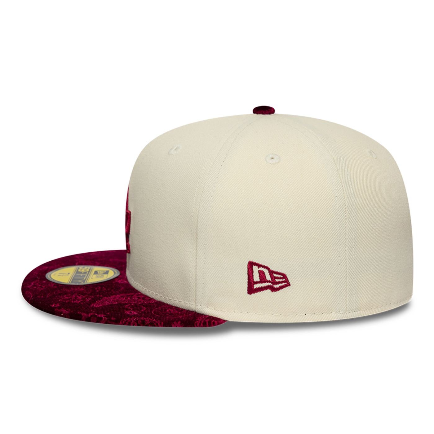 Bone New Era 59FIFTY MLB Los Angeles Dodgers Paisley Bege 5