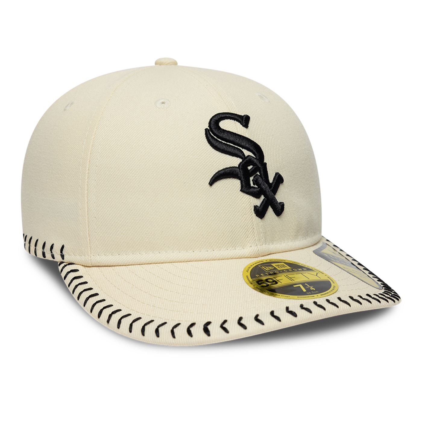 Bone New Era 59FIFTY Retro Crown MLB Chicago White Sox BASEBALL STICH Bege 3