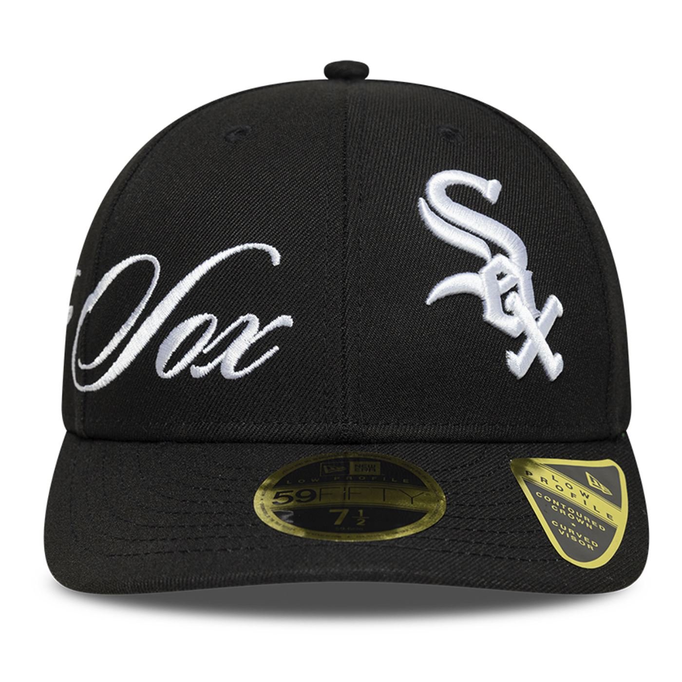 Bone New Era 59FIFTY Low Profile MLB Chicago White Sox Side Script Preto 5