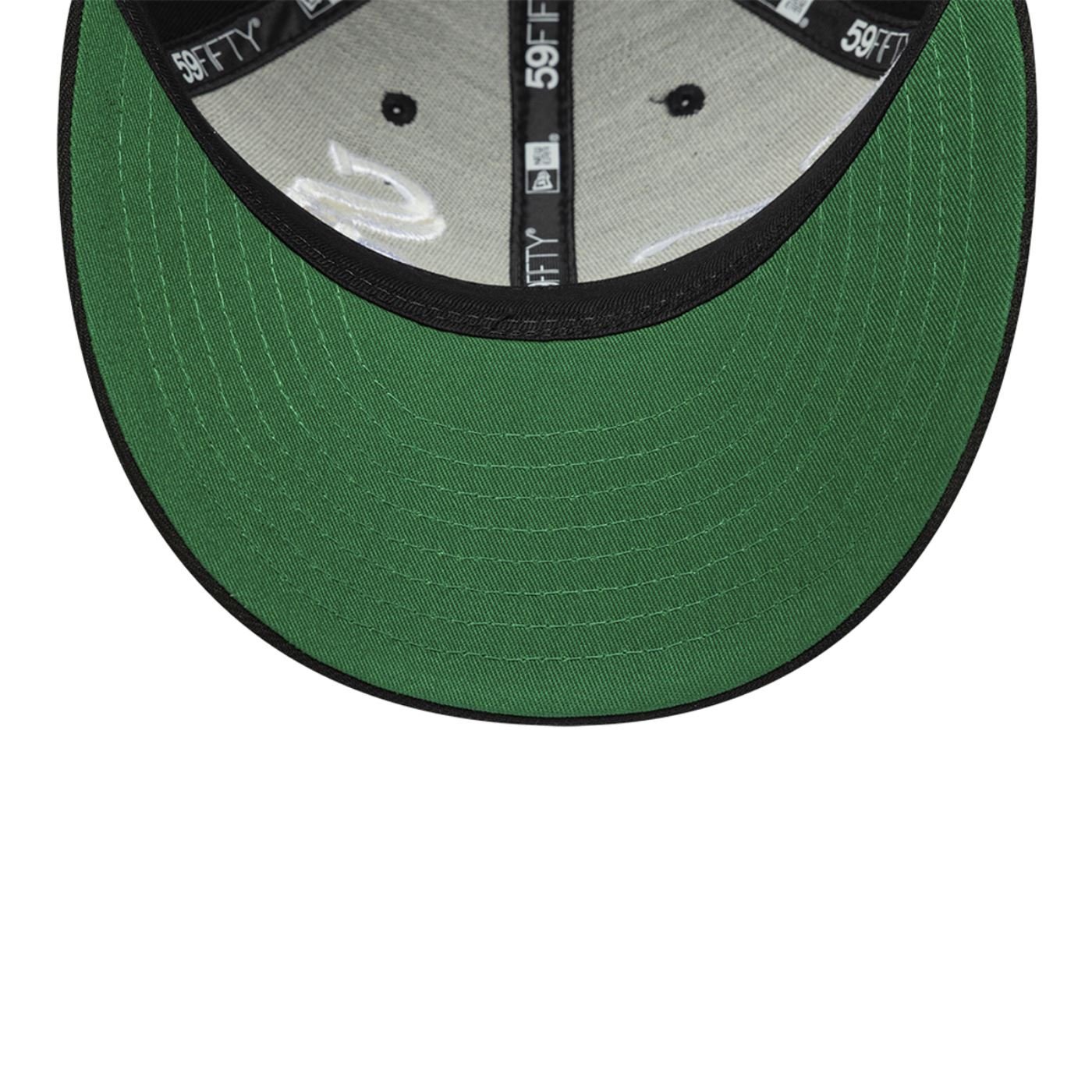 Bone New Era 59FIFTY Low Profile MLB Chicago White Sox Side Script Preto 3