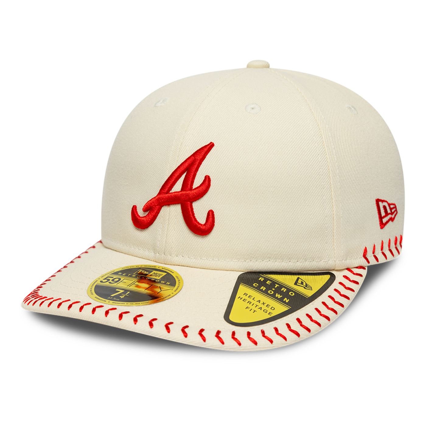 Bone New Era 59FIFTY Retro Crown MLB Atlanta Braves BASEBALL STICH