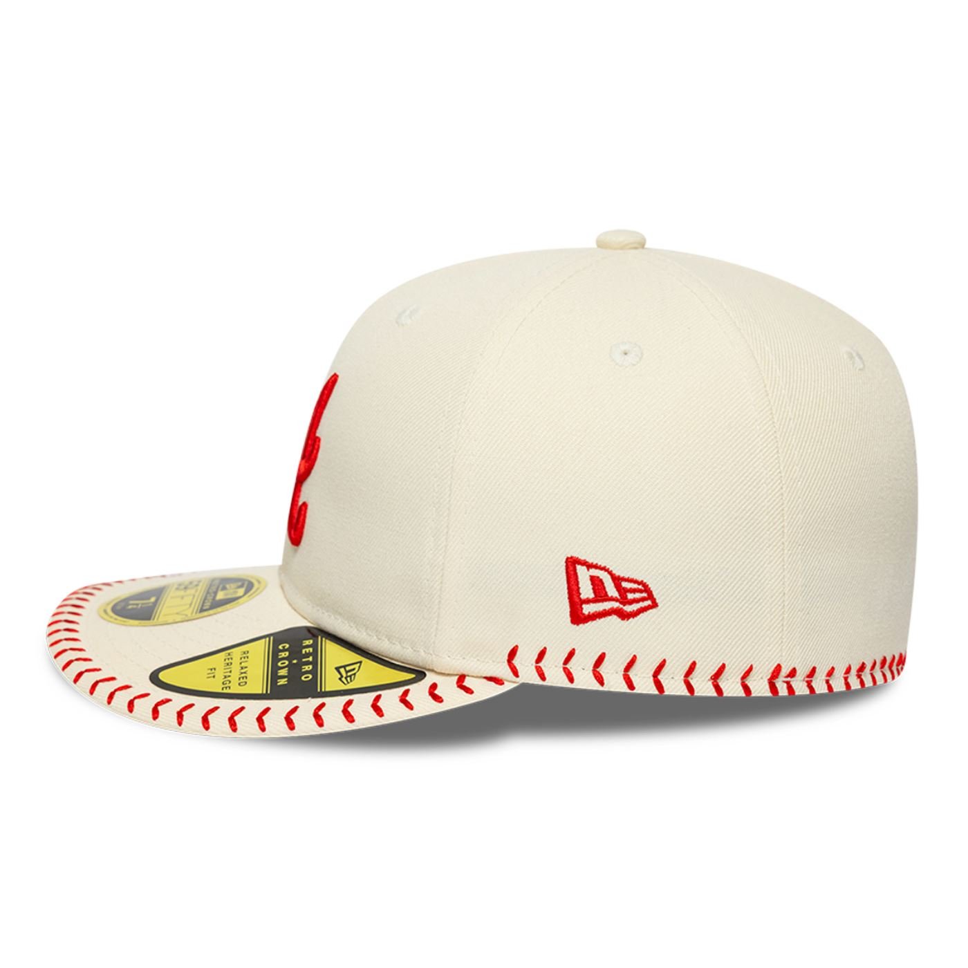 Bone New Era 59FIFTY Retro Crown MLB Atlanta Braves BASEBALL STICH Bege 5