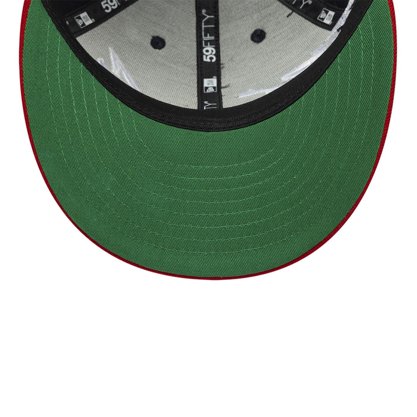 Bone New Era 59FIFTY Low Profile  MLB Atlanta Braves Side Script Azul Marinho 6