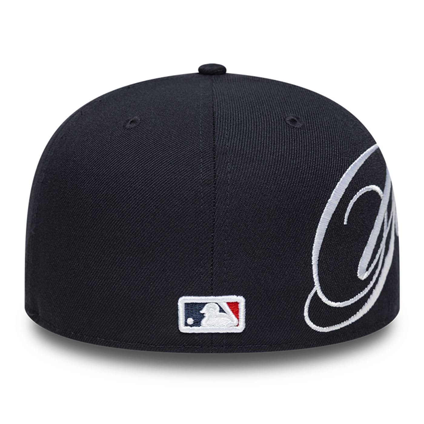 Bone New Era 59FIFTY Low Profile MLB New York Yankees Side Script Azul Marinho 4