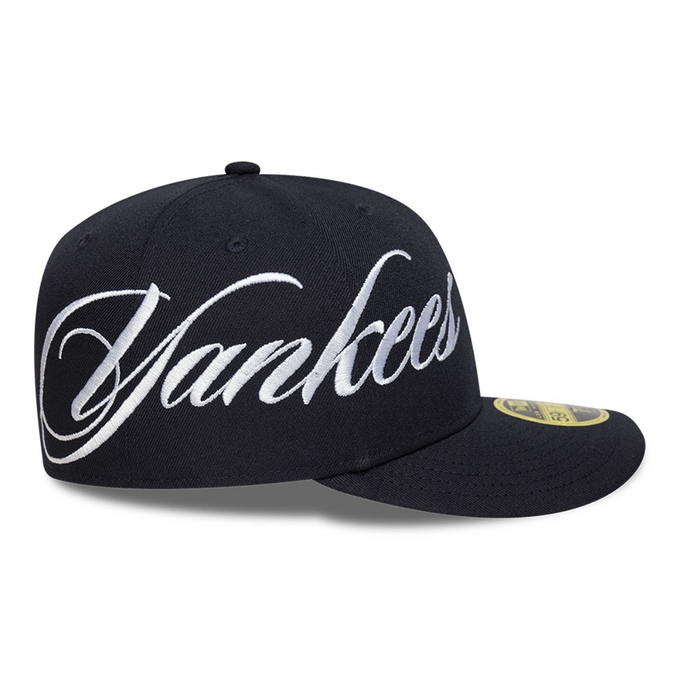 Bone New Era 59FIFTY Low Profile MLB New York Yankees Side Script Azul Marinho 5