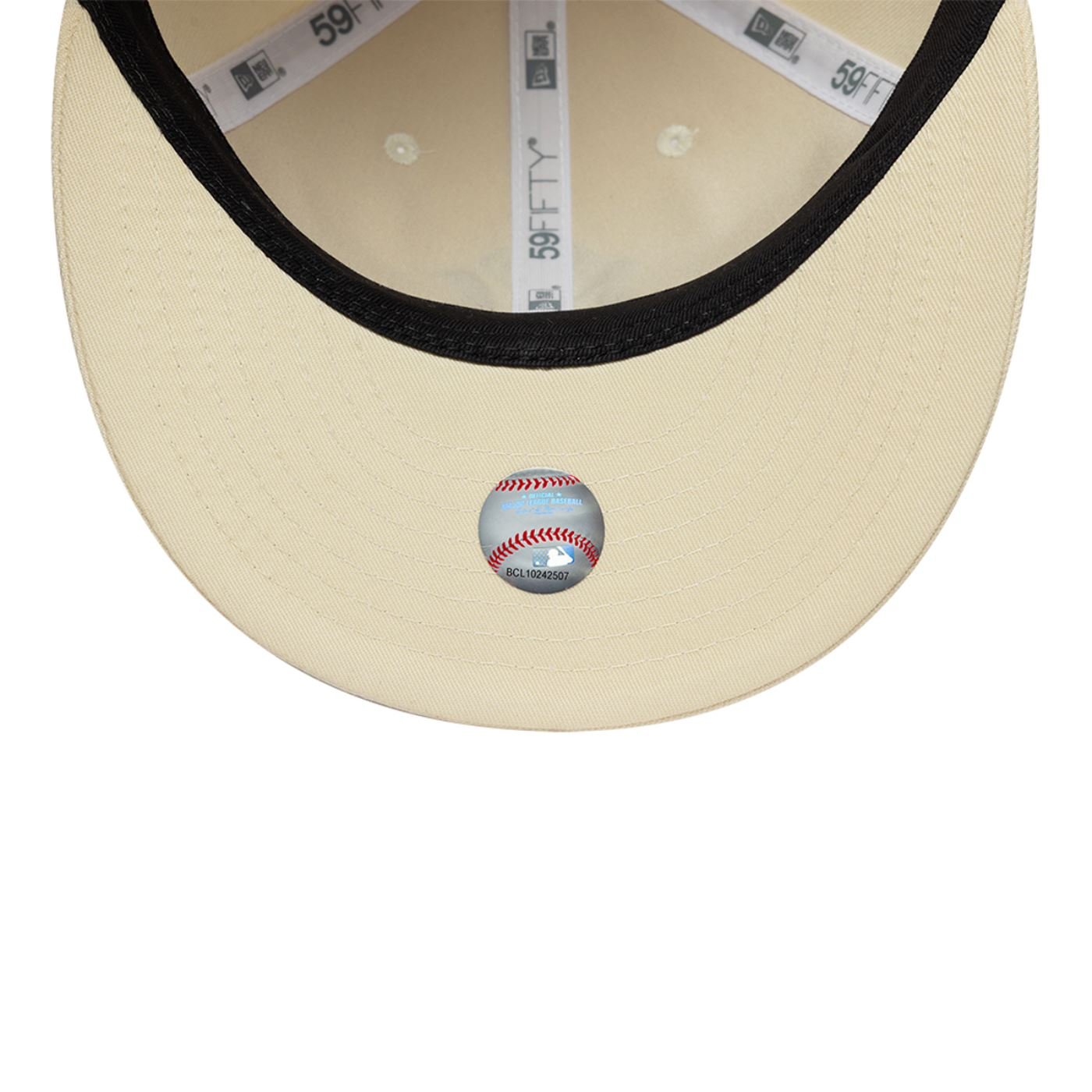 Bone New Era 59FIFTY Retro Crown MLB New York Yankees BASEBALL STICH Bege 7