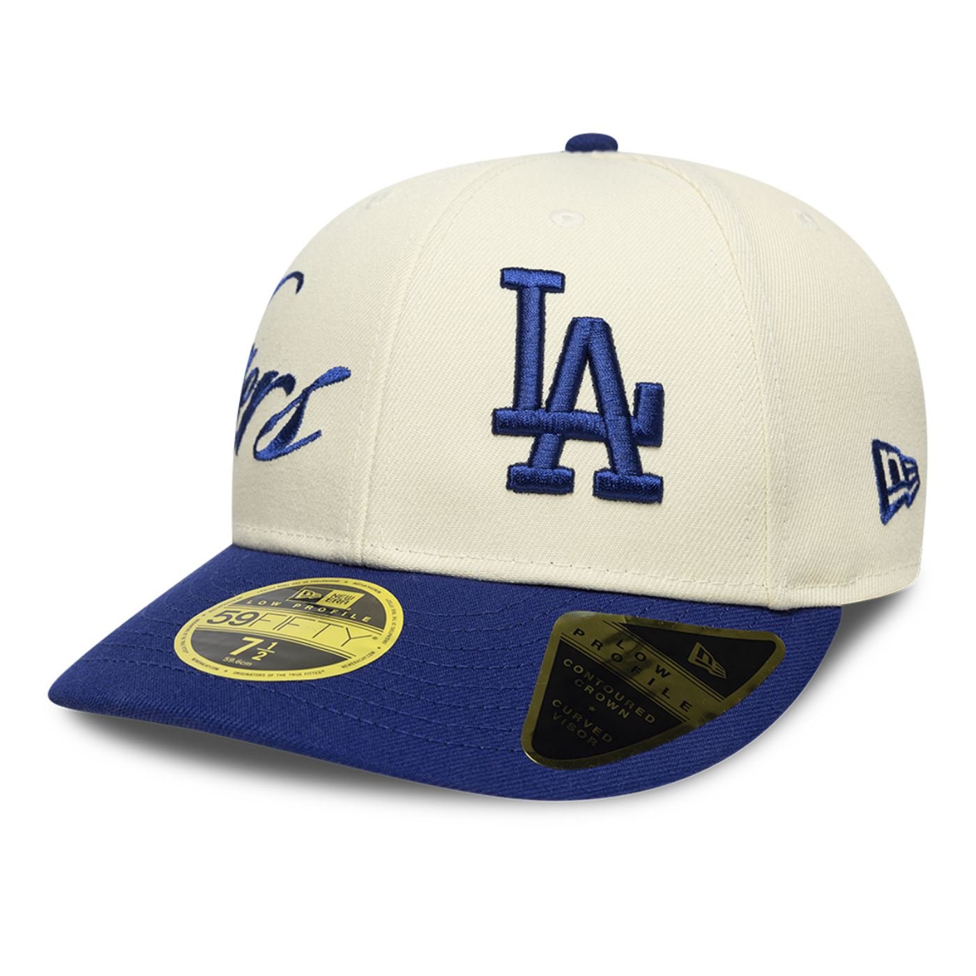 Bone New Era 59FIFTY Low Profile  MLB Los Angeles Dodgers Side Script