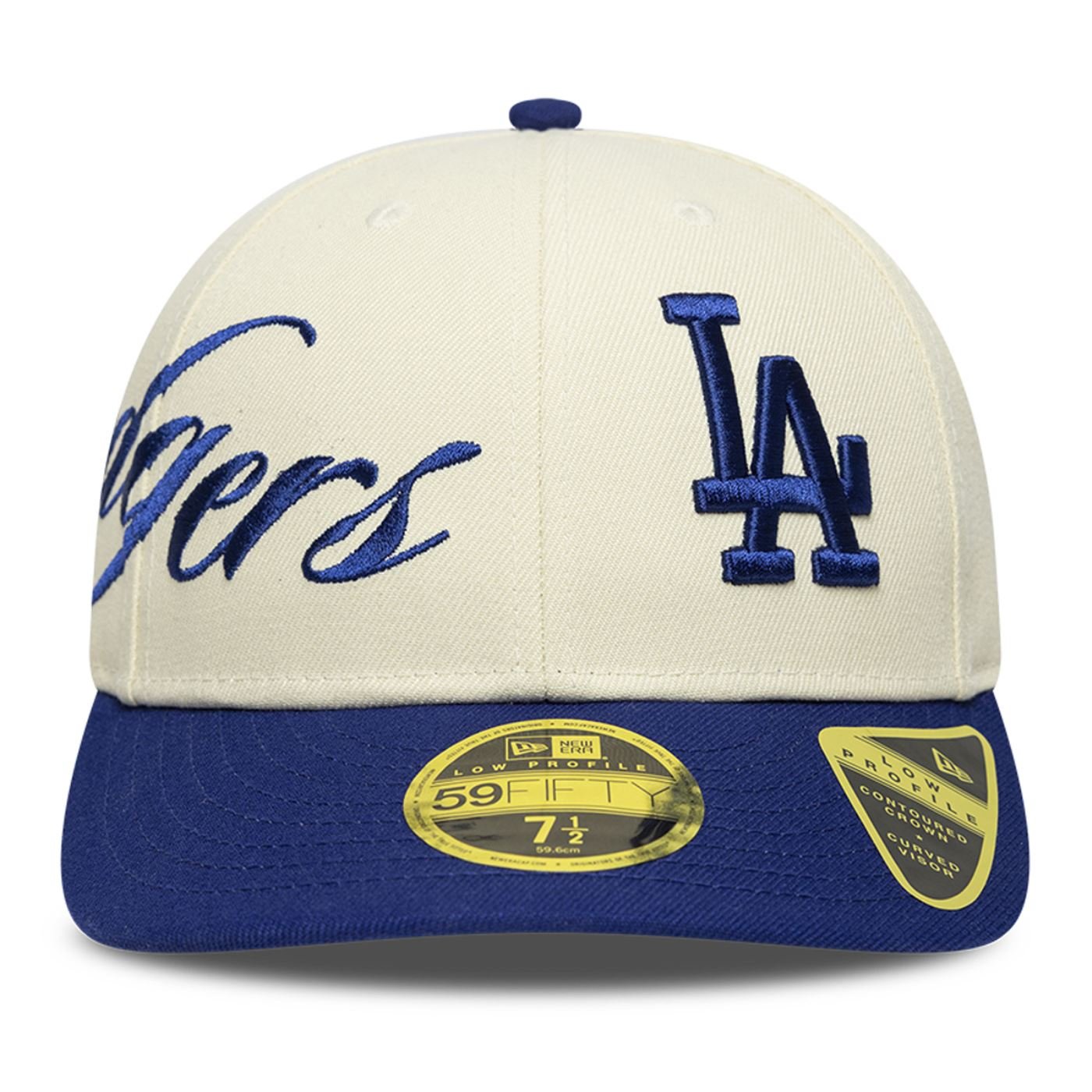 Bone New Era 59FIFTY Low Profile  MLB Los Angeles Dodgers Side Script Bege 2