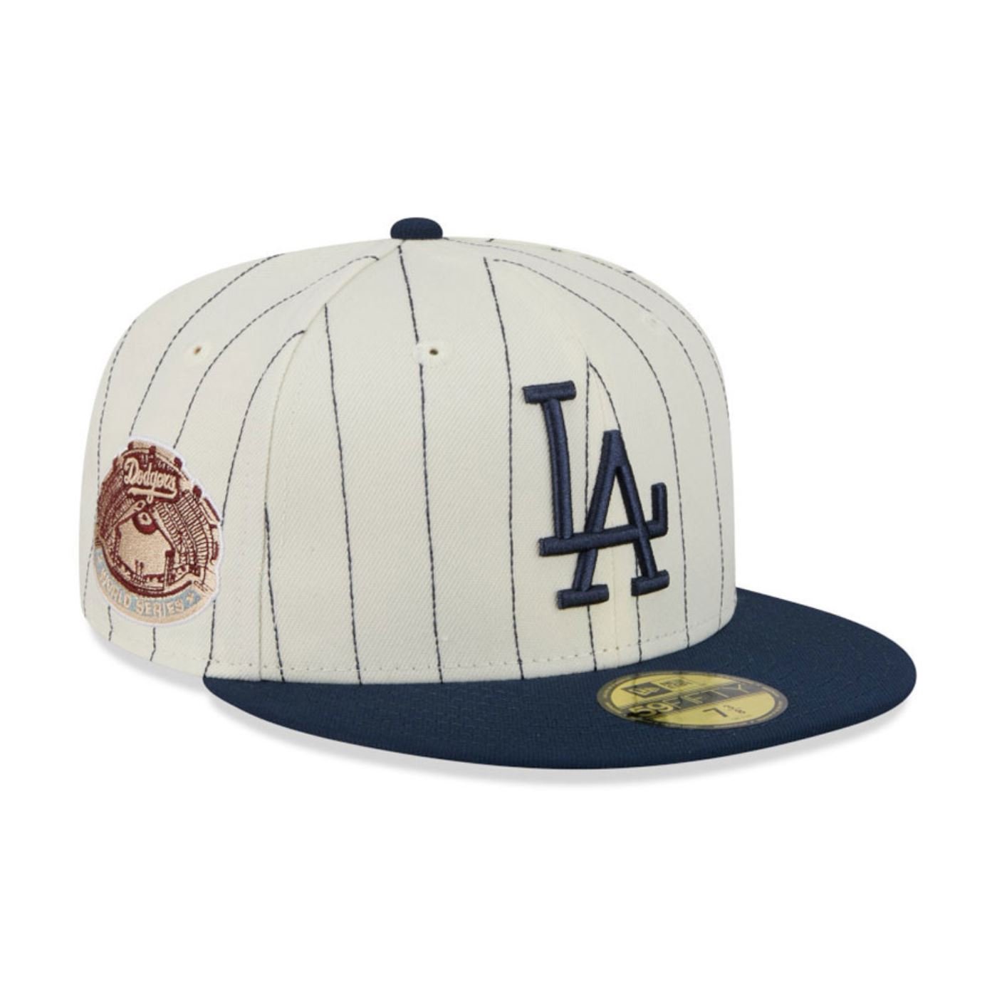Bone New Era 59FIFTY Los Angeles Dodgers MLB Stripes Branco 3