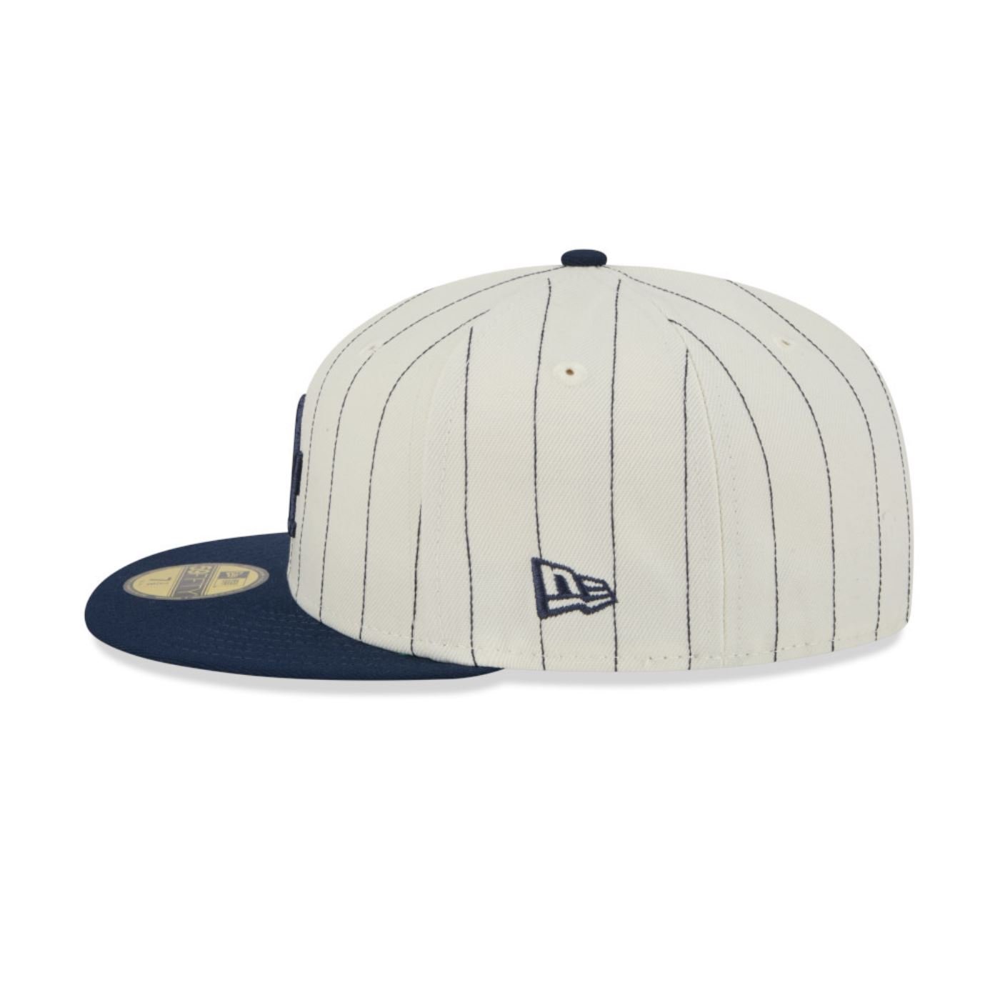 Bone New Era 59FIFTY Los Angeles Dodgers MLB Stripes Branco 5