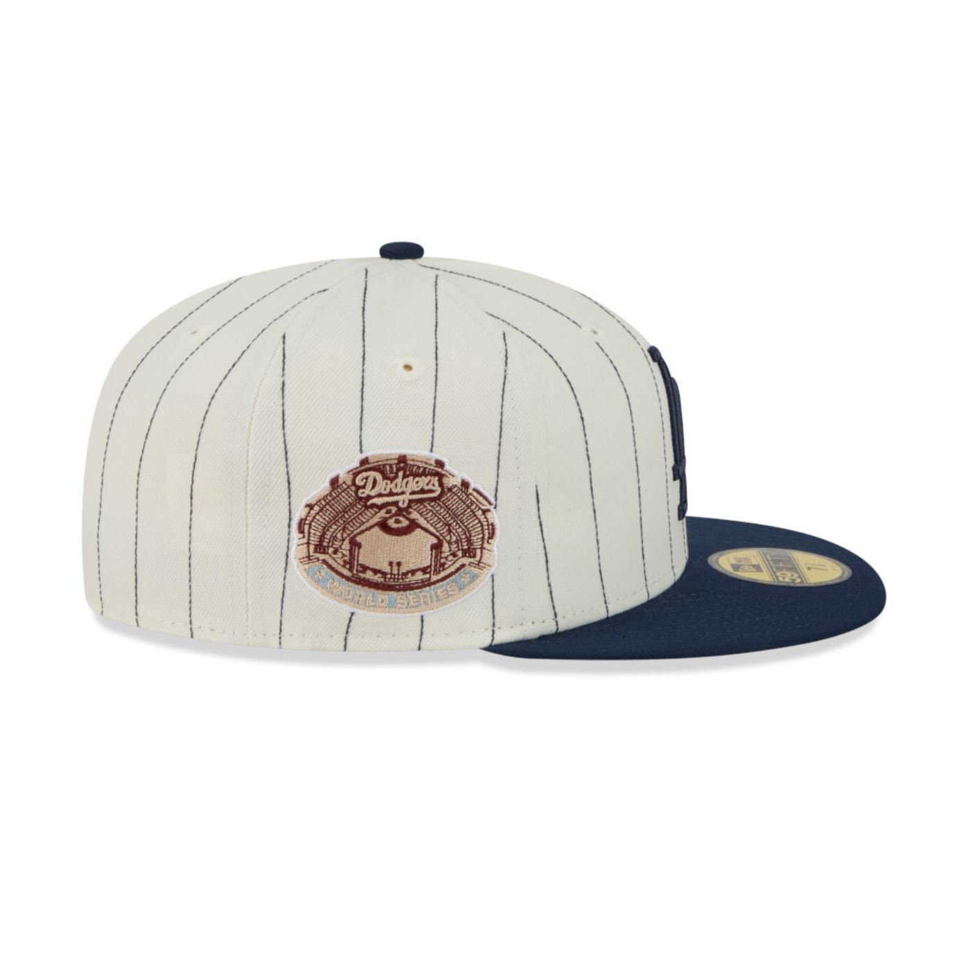 Bone New Era 59FIFTY Los Angeles Dodgers MLB Stripes Branco 6