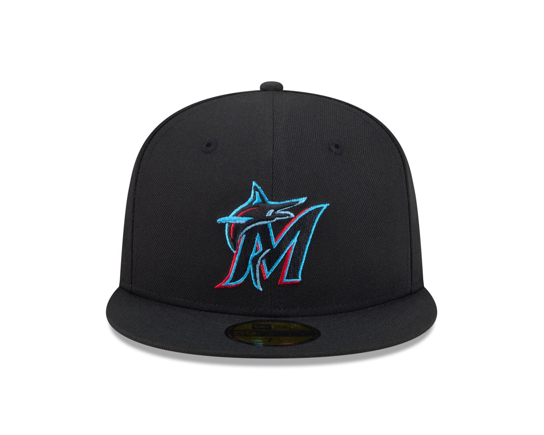 Bone New Era 59FIFTY MLB Miami Marlins Preto 2