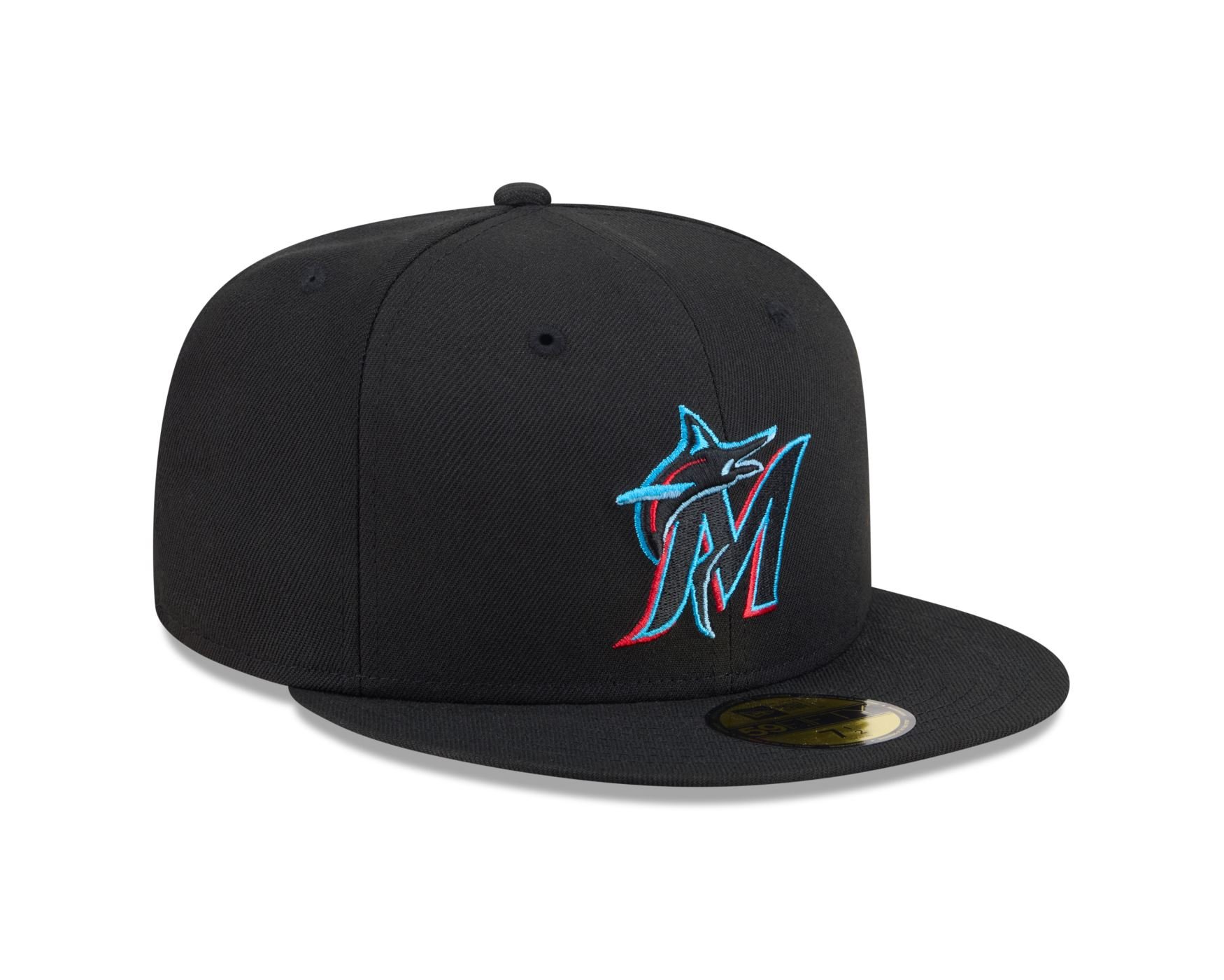 Bone New Era 59FIFTY MLB Miami Marlins Preto 3