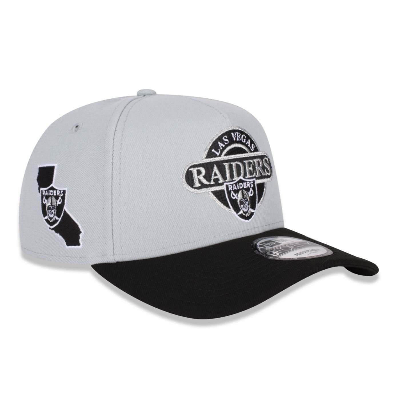 Bone New Era 9FIFTY NFL Las Vegas Raiders Cinza 3