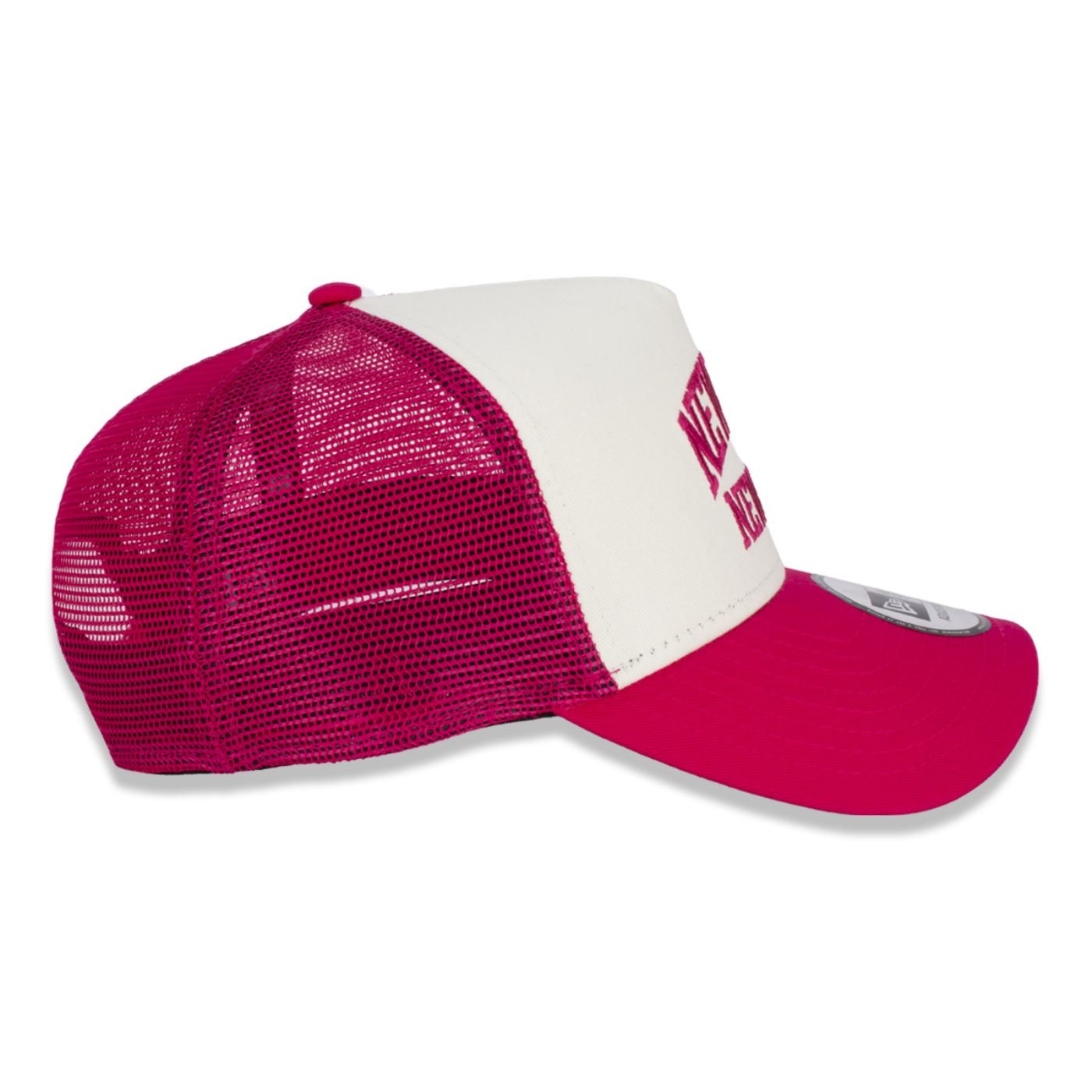 Bone New Era 9FORTY A-Frame Trucker Branded Branco/Rosa 6