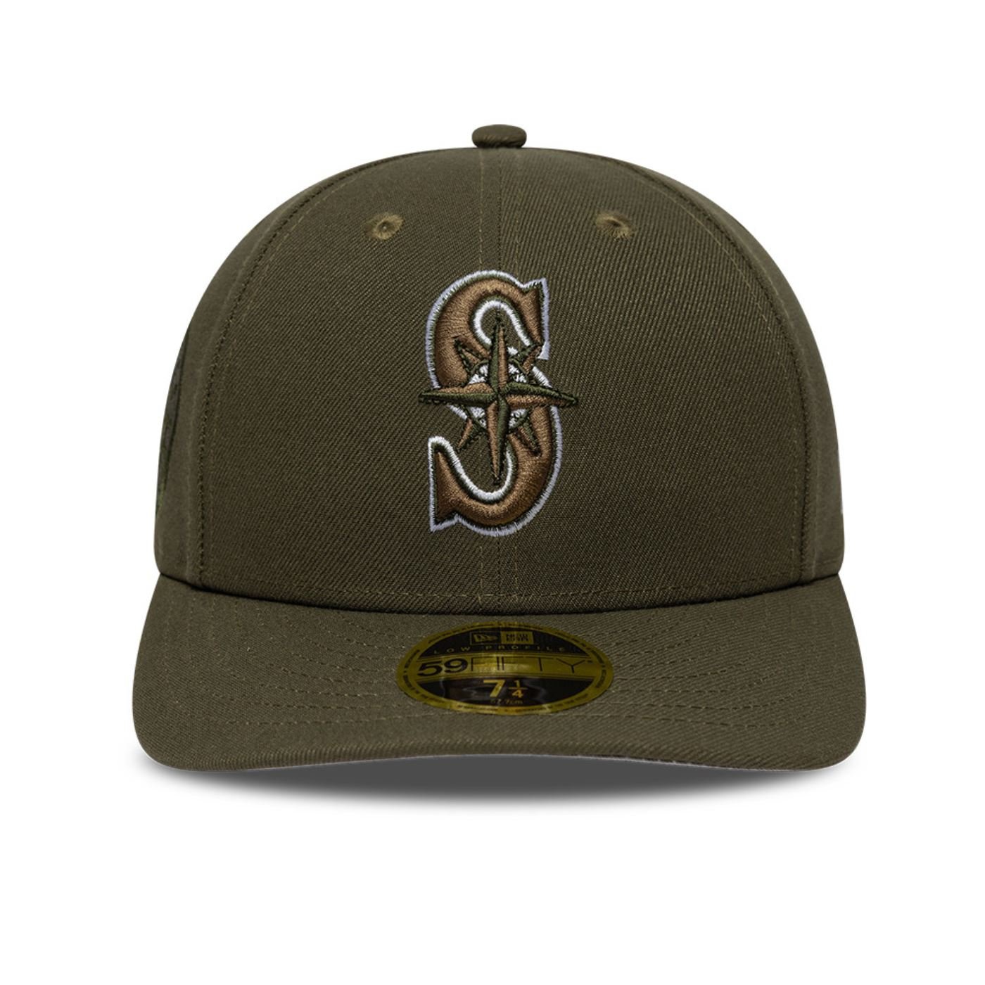 Bone New Era 59FIFTY Low Profile MLB Seattle Mariners Verde 2