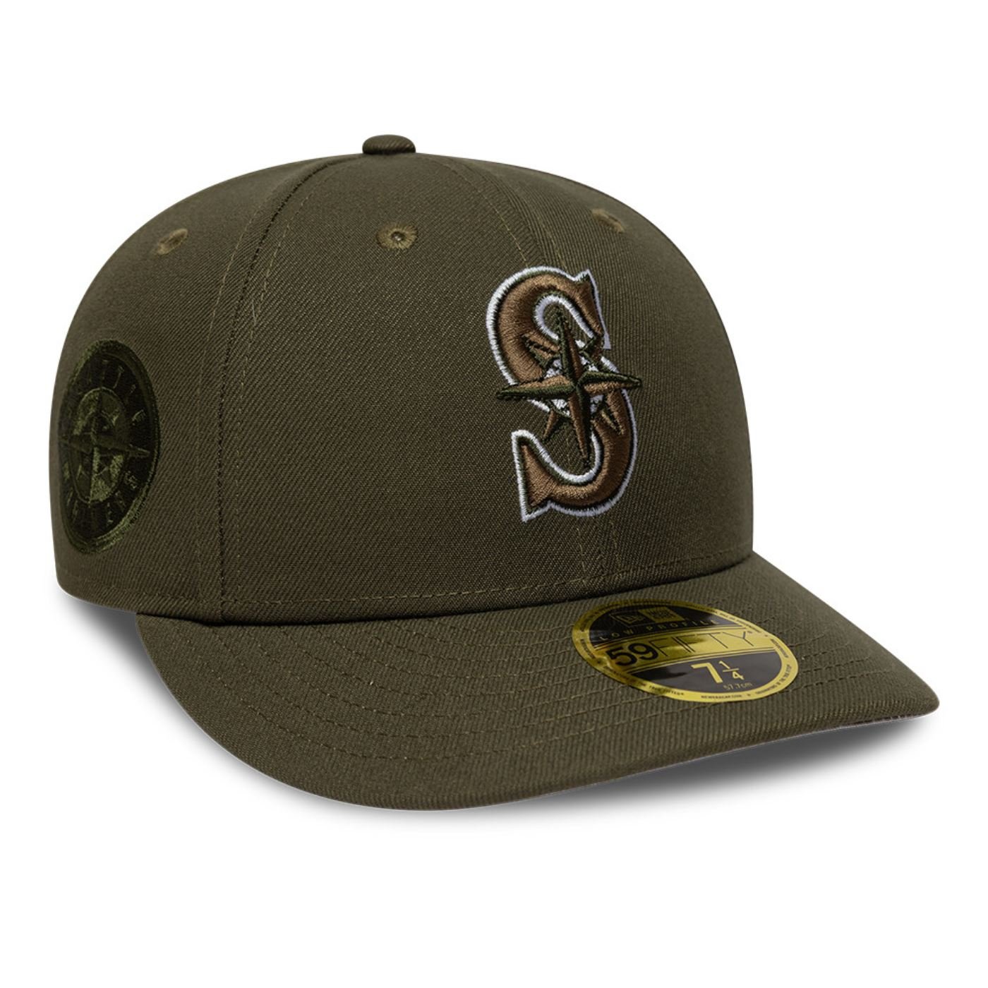Bone New Era 59FIFTY Low Profile MLB Seattle Mariners Verde 3