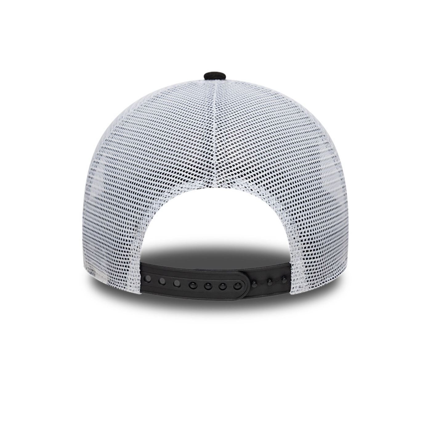Bone New Era 9FORTY A-Frame Trucker Branded Preto/Branco 4