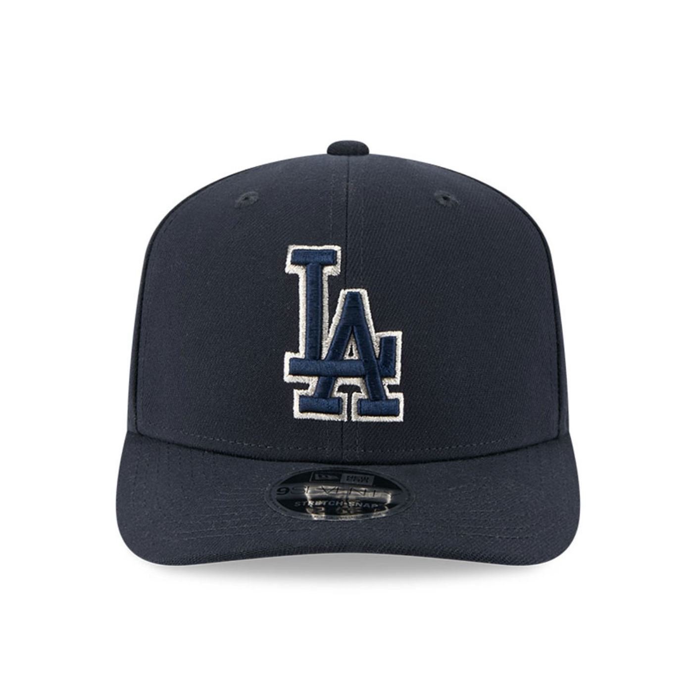 Bone New Era 9SEVENTY Stretch Snapback MLB Los Angeles Dodgers Azul Marinho 2