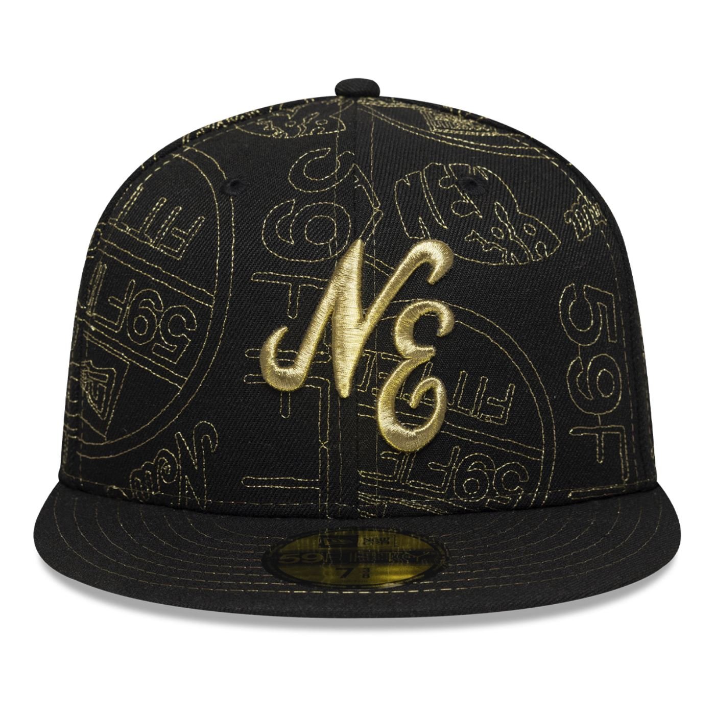 Bone New Era 59FIFTY New Era Branded Preto 2
