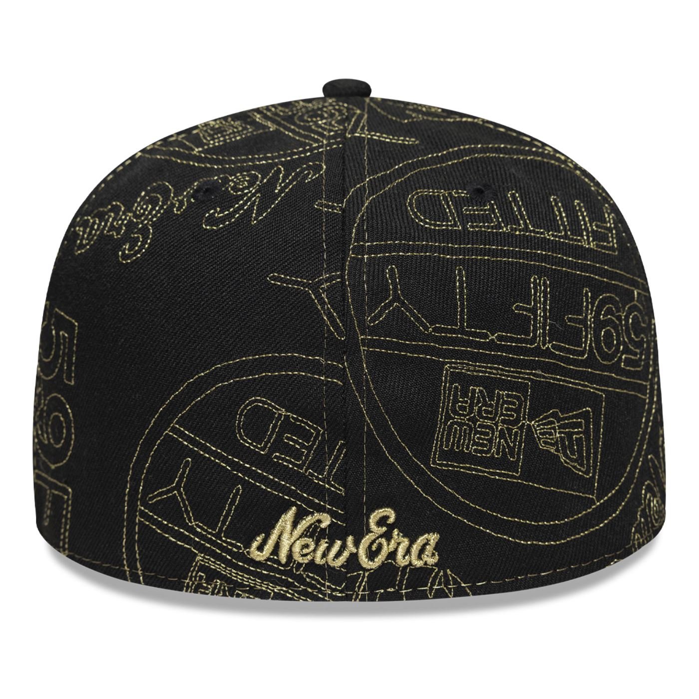 Bone New Era 59FIFTY New Era Branded Preto 4