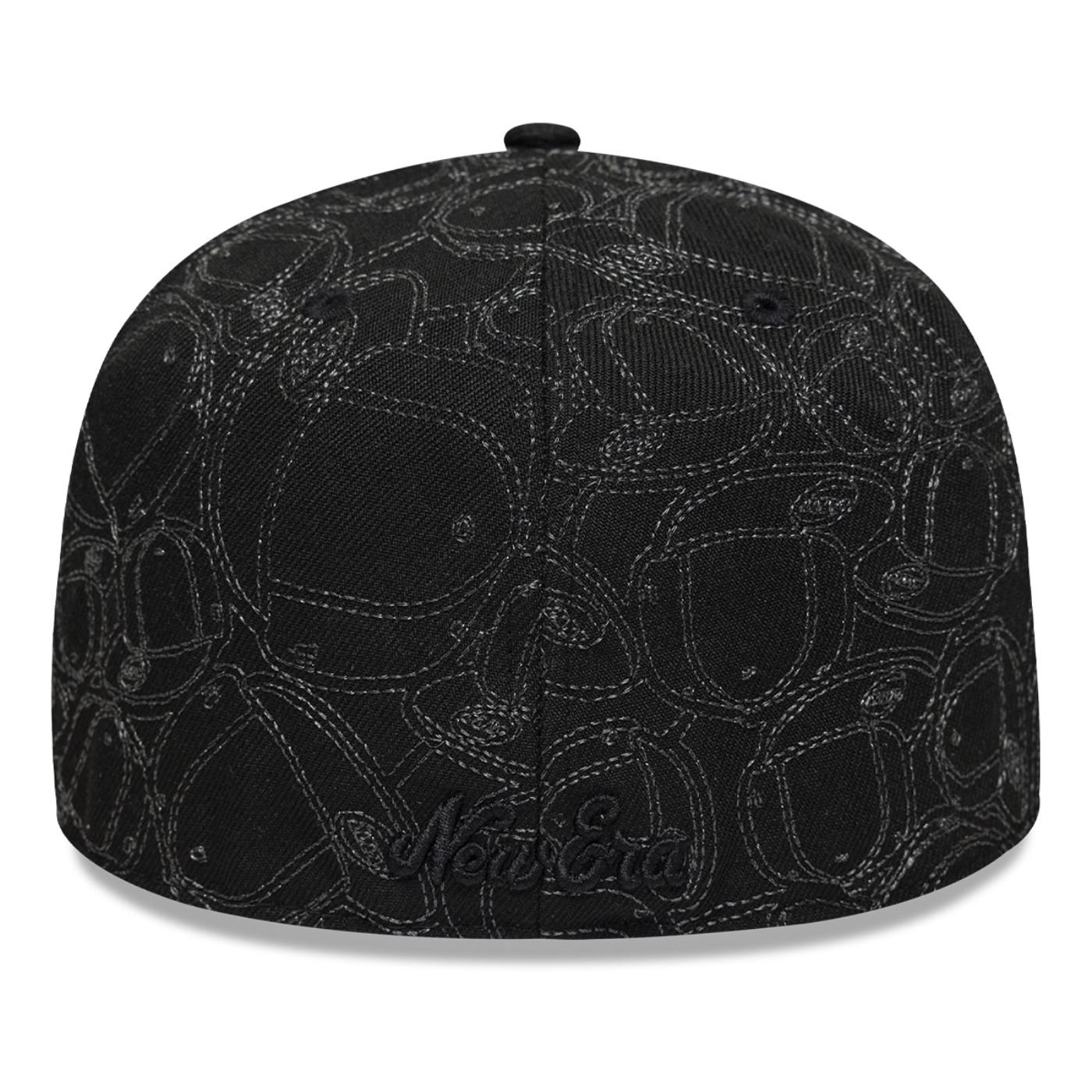 Bone New Era 59FIFTY New Era Branded Preto 4