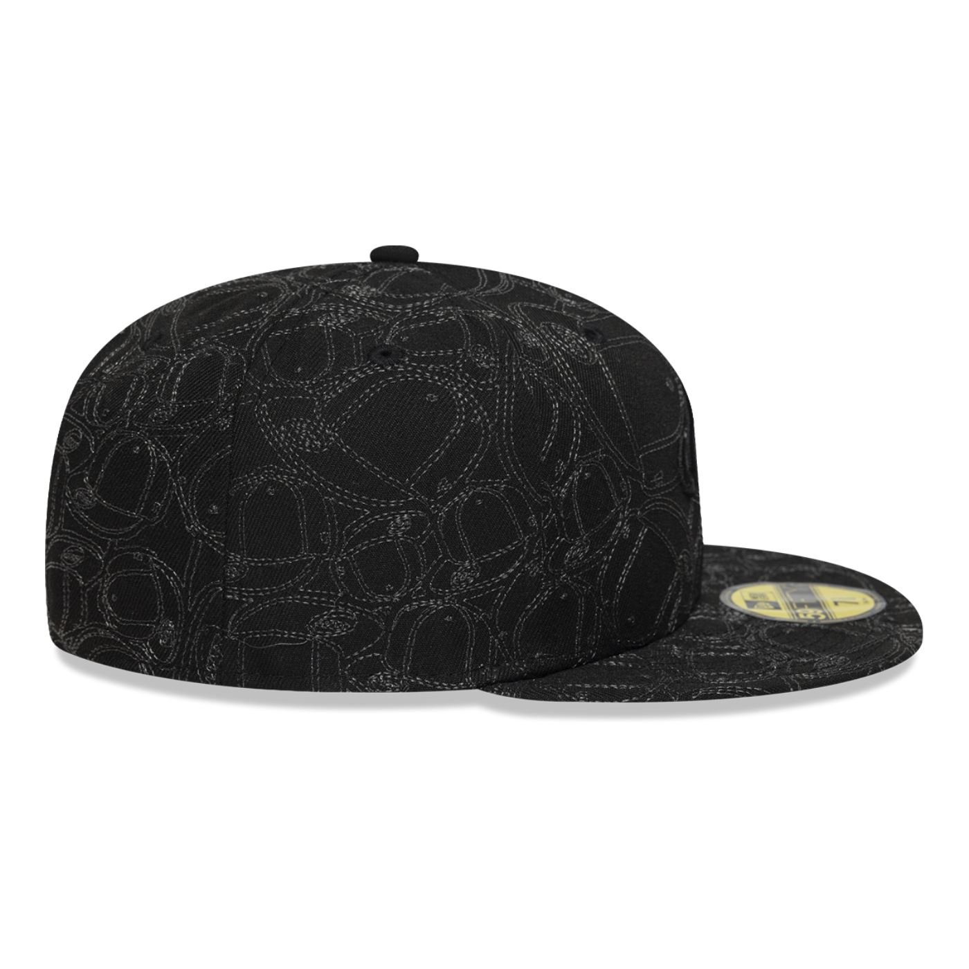 Bone New Era 59FIFTY New Era Branded Preto 6