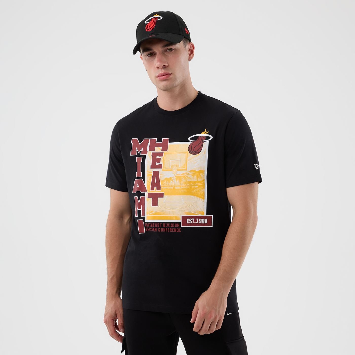 Camiseta New Era NBA Miami Heat Preto 2